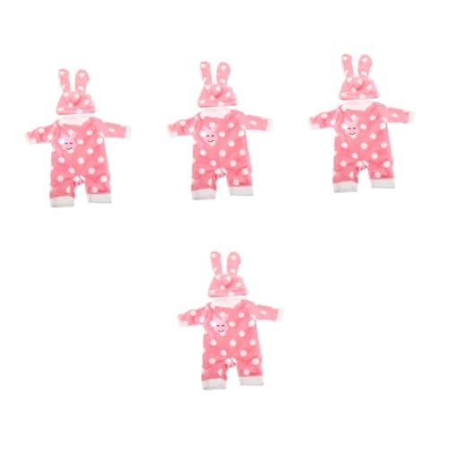 ERINGOGO 4 Sätze Puppenkleidung -Nachthemd Kleidung für Kinder Puppen Set Puppen Kleidung Schlafanzug für Männer Pyjama austauschbares Puppenkostüm schönes Puppenkostüm Drucken Kleine von ERINGOGO