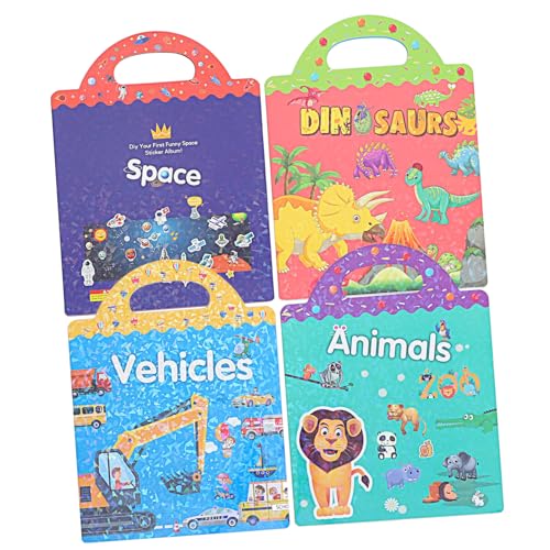ERINGOGO Pädagogische Stickerbücher 4 Sets Mit Stickerbüchern Für Jungen Und Mädchen Für Kinder Im Vorschulalter Spielzeug Zur Kognitiven Entwicklung ERINGOGO Pädagogische Stickerbücher 4 Sets Mit Stickerbüchern Für Jungen Und Mädchen Für Kinder Im Vorschulalter Spielzeug Zur Kognitiven Entwicklung von ERINGOGO