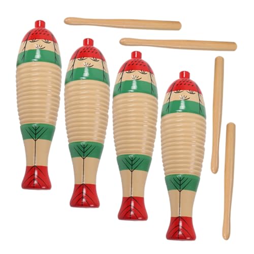 ERINGOGO 4 Sätze Teiliges Holz Guiro Percussion Musikinstrument mit Rhythmusstab Stabiles Schlagzeugspielzeug für Kreative und Sensorische Entwicklung Langlebig und Bruchfest ERINGOGO 4 Sätze Teiliges Holz Guiro Percussion Musikinstrument mit Rhythmusstab Stabiles Schlagzeugspielzeug für Kreative und Sensorische Entwicklung Langlebig und Bruchfest von ERINGOGO