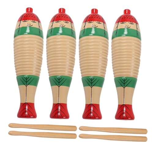 ERINGOGO 4 Sätze Teiliges Schlaginstrument aus Holz Kindgerechtes Percussion Guiro mit Rhythmusstab Robustes Kreatives Musikinstrument zur Frühen der Musikalischen Fähigkeiten ERINGOGO 4 Sätze Teiliges Schlaginstrument aus Holz Kindgerechtes Percussion Guiro mit Rhythmusstab Robustes Kreatives Musikinstrument zur Frühen der Musikalischen Fähigkeiten von ERINGOGO