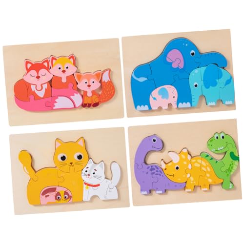 ERINGOGO 4 Sätze Tierpuzzle aus Holz für Kleinkinder Teiliges Interaktives Lernspielzeug Kognitiven Fähigkeiten mit Katzen Dinosaurier Wal und Fuchs Motiven ERINGOGO 4 Sätze Tierpuzzle aus Holz für Kleinkinder Teiliges Interaktives Lernspielzeug Kognitiven Fähigkeiten mit Katzen Dinosaurier Wal und Fuchs Motiven von ERINGOGO