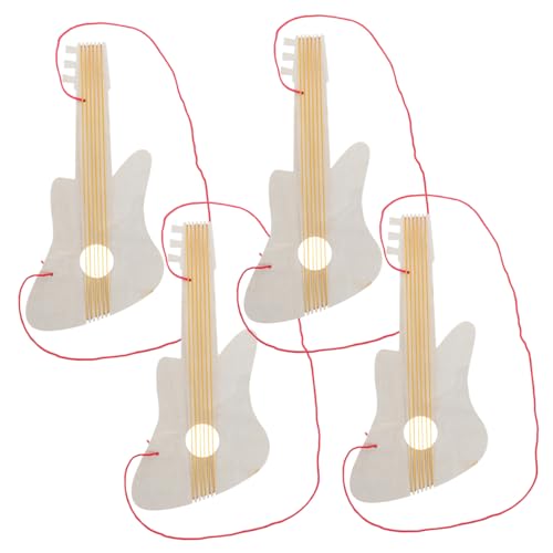 ERINGOGO Unvollendete Holzgitarre Spielzeuggitarre Bausatz Kleinkindgitarre 3. Biegung Rund Musikpädagogisches Spielzeug Für Kinder von ERINGOGO
