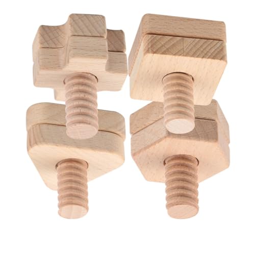 ERINGOGO 4 Sets Schraube Passenden Bausteine ​​ Puzzles Für Kleinkinder Kleinkind Puzzle Schraube Frühen Bildung Versorgung Birke von ERINGOGO