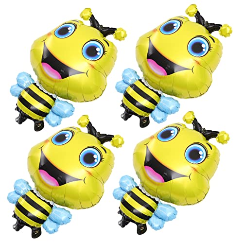 ERINGOGO 4 Stück Bienenballons Heißluftballons Aufblasbare Party Dschungelballon Geburtstag Kuhschwänze Elefantendekoration Hochzeitsfest Hüpftier Für Cartoon Aluminiumfolie von ERINGOGO
