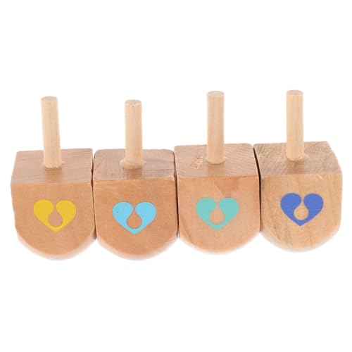ERINGOGO 4stücke Hanukkah Holz Dreidel Unbearbeitetes Naturholz Spielzeug Zum Bemalen Leere Chanukka Dreidel Für Kreative Dekoration Und Festliche Spiele Für Familienaktivitäten Und von ERINGOGO