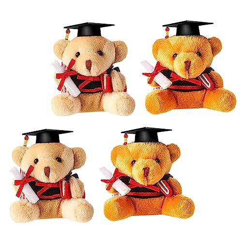 ERINGOGO 4 Stück Doktor Bär Abschluss Bär Puppe Gefüllter Plüsch Abschluss Bär Cartoon Bär Puppe Bär Ornament Plüsch Bär Abschluss Bär Plüschtier Pp Baumwolle von ERINGOGO