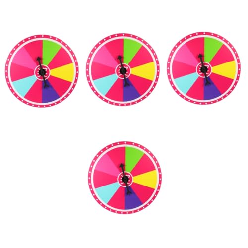 ERINGOGO 4 Stück Drehscheibe Kinderspielzeug Radspielzeug für Party Spielzeuge farbiges Gewinnrad Glücksrad zum Aufhängen an der Wand Glücklich Roulette Wandbehang Lotterie Requisiten von ERINGOGO