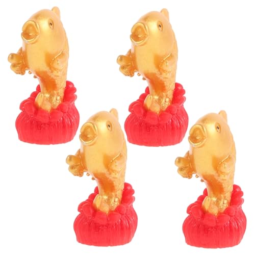 ERINGOGO 4 Stück Fisch Ornamente Dekoration Miniatur Ornament Terrarium Kunsthandwerk Ornament Figuren Heimdekoration Miniatur Glücksbringer Puppenhaus Fisch Skulptur Mini von ERINGOGO