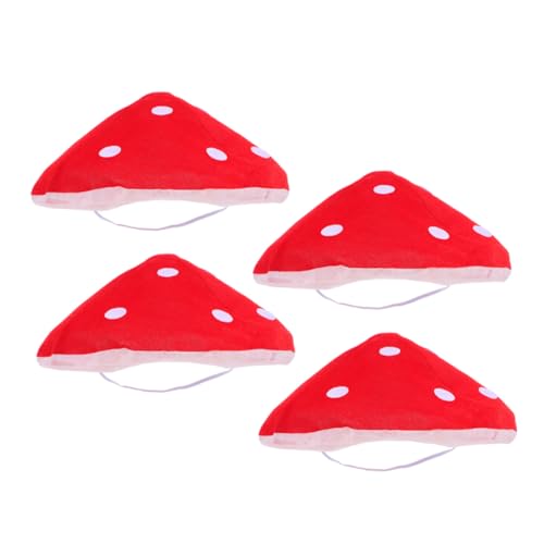 ERINGOGO 4 Stück Fliegenpilz Kostüm Hüte Rot mit Weißen Punkten Leichter Bequemer Pilz Kopfschmuck für Cosplay Party Bühne Innendurchmesser ERINGOGO 4 Stück Fliegenpilz Kostüm Hüte Rot mit Weißen Punkten Leichter Bequemer Pilz Kopfschmuck für Cosplay Party Bühne Innendurchmesser von ERINGOGO
