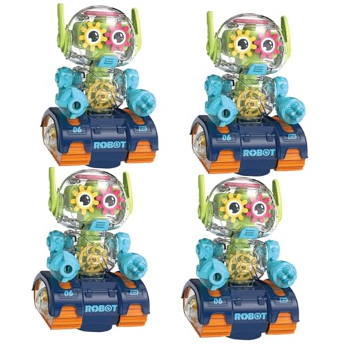 ERINGOGO Puzzle-Spielzeug 4 Stück Getriebe Roboter Lern Musik-Roboter-Spielzeug Kinderspielzeug Spielzeuge Gang Roboter Partybevorzugung Ausrüstung Geschenk Abs von ERINGOGO