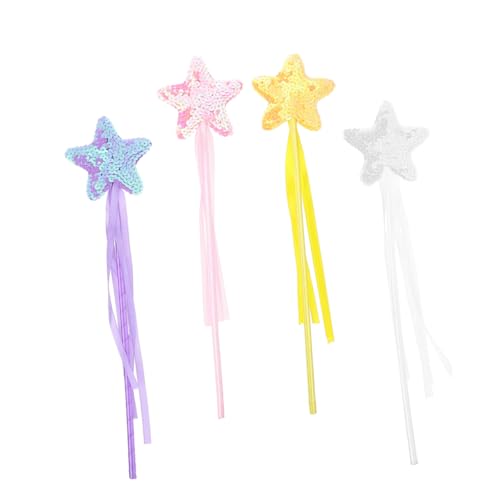 ERINGOGO 4 Stück Glitzernde Feenstäbe für Sternförmige Zauberstäbe für Kostümpartys Bühnenaufführungen und Halloween Perfektes für Kleine Feenliebhaber ERINGOGO 4 Stück Glitzernde Feenstäbe für Sternförmige Zauberstäbe für Kostümpartys Bühnenaufführungen und Halloween Perfektes für Kleine Feenliebhaber von ERINGOGO