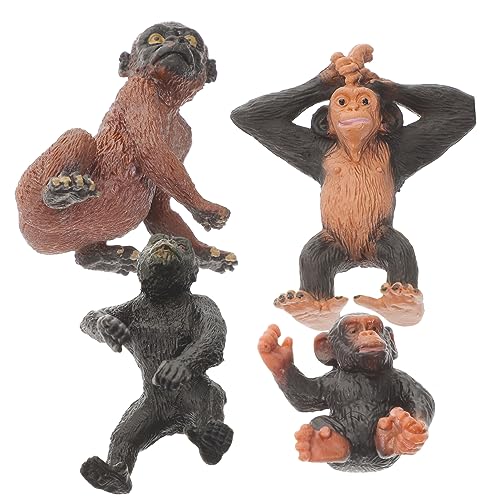 ERINGOGO 4 Stück Gorilla Modellspielzeug Tierspielzeug Spielzeugtiere Tierstatue Gorillafigur Schimpansen-Figur Tierverzierungen Realistische Tierfiguren Plastik ERINGOGO 4 Stück Gorilla Modellspielzeug Tierspielzeug Spielzeugtiere Tierstatue Gorillafigur Schimpansen-Figur Tierverzierungen Realistische Tierfiguren Plastik von ERINGOGO