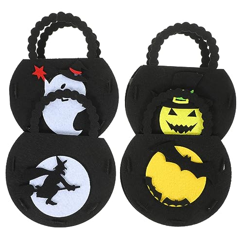 ERINGOGO 4 Stück Halloween Geschenktüten aus Filz mit Griff Stabile Süßigkeitentaschen Kürbis Fledermaus Hexe Geist Motiven als Partydeko und Bonbontüten für Halloween Festlichkeiten ERINGOGO 4 Stück Halloween Geschenktüten aus Filz mit Griff Stabile Süßigkeitentaschen Kürbis Fledermaus Hexe Geist Motiven als Partydeko und Bonbontüten für Halloween Festlichkeiten von ERINGOGO