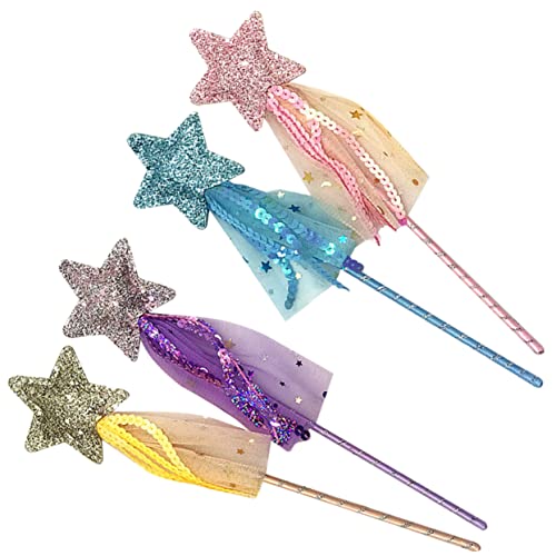 ERINGOGO 4 Stück Handheld Fairy Wands mit Glitzereffekt Sternförmige Kinderzauberstäbe für Party Cosplay und Verkleidung Kreatives Kinderspielzeug für Mädchengeschenke und Bühnenauftritte ERINGOGO 4 Stück Handheld Fairy Wands mit Glitzereffekt Sternförmige Kinderzauberstäbe für Party Cosplay und Verkleidung Kreatives Kinderspielzeug für Mädchengeschenke und Bühnenauftritte von ERINGOGO