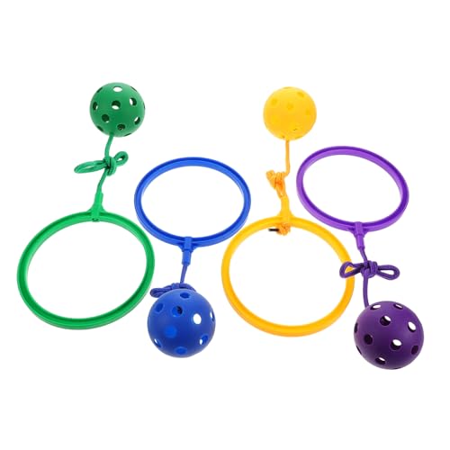 ERINGOGO 4 Stück Hüpfball Für Flexible Springseile Sport Bälle Überspringen Springende Bälle Ausbildung Ausrüstung Springring-herausforderungen Hüpfring-Spiele Bunt Plastik von ERINGOGO