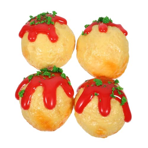 ERINGOGO 4 Stück Mini- -Display, Takoyaki-Modelle, Puppenhaus, Japanisches Snack-Modell ERINGOGO 4 Stück Mini- -Display, Takoyaki-Modelle, Puppenhaus, Japanisches Snack-Modell von ERINGOGO