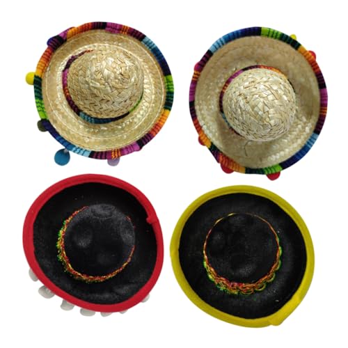 ERINGOGO 4 Stück Mini Mexikanische Sombrero Haarreifen Bunte Fiesta Kopfschmuck Leicht für Party Festival Mexikanische Themenfeier Geeignet ERINGOGO 4 Stück Mini Mexikanische Sombrero Haarreifen Bunte Fiesta Kopfschmuck Leicht für Party Festival Mexikanische Themenfeier Geeignet von ERINGOGO