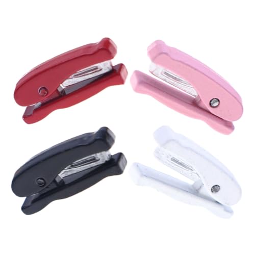 ERINGOGO 4 Stück Mini-hefter Deko Mini-schulbedarf Für Puppen Miniatur-schulbedarf Puppenhausmöbel Mini-vorräte Schulmaterial Für Puppen Minature Dinge Szenenzubehör Mini-Dinge Metall von ERINGOGO