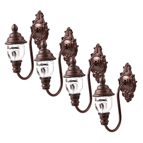 ERINGOGO 4 Stück Modell Wandleuchte Lampen Vintage Miniatur-LED-Wandleuchte Lichter Modellbau Material puppenhauszubehör leichte Verzierung Miniaturfiguren zum Basteln Abs ERINGOGO 4 Stück Modell Wandleuchte Lampen Vintage Miniatur-LED-Wandleuchte Lichter Modellbau Material puppenhauszubehör leichte Verzierung Miniaturfiguren zum Basteln Abs von ERINGOGO