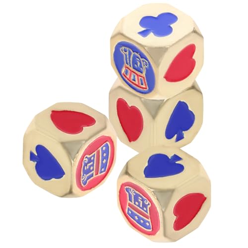 ERINGOGO 4 Stück Pokerwürfel aus Metall Würfelspiel Blau Deck Tragbare Metall -Würfe Finger Ratenspiel Würfel Zinklegierung Golden ERINGOGO 4 Stück Pokerwürfel aus Metall Würfelspiel Blau Deck Tragbare Metall -Würfe Finger Ratenspiel Würfel Zinklegierung Golden von ERINGOGO