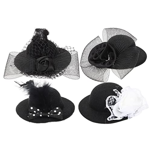 ERINGOGO 4 Stück Puppe Verkleiden Hut Heimwerken Frauen Hut Mini-Hut-haarspangen Minihüte Zum Basteln Teepartyhüte Für Mädchen Roter Hut Kleine Hüte Zum Basteln Mini-Zylinder Partyhut Stoff ERINGOGO 4 Stück Puppe Verkleiden Hut Heimwerken Frauen Hut Mini-Hut-haarspangen Minihüte Zum Basteln Teepartyhüte Für Mädchen Roter Hut Kleine Hüte Zum Basteln Mini-Zylinder Partyhut Stoff von ERINGOGO