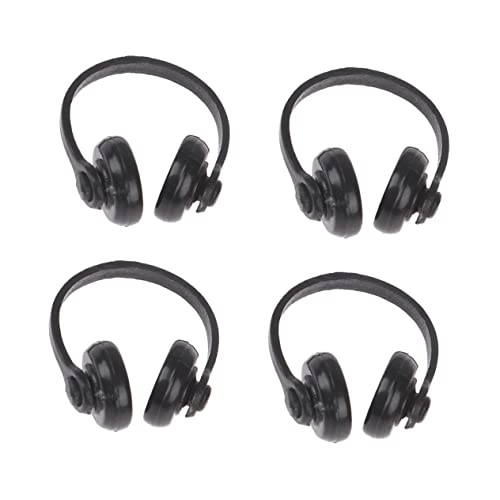 ERINGOGO 4 Stück Puppenhaus Kopfhörer Dekoration Spielzeughaus Mini Layout Headset Mini Headset Puppenhaus Mini Ohrhörer Mini Modell Ohrhörer Mini Headsets von ERINGOGO