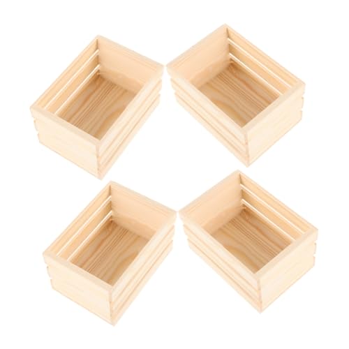 ERINGOGO Miniatur-bastelmöbel 4 Stück Lagerkisten Aus Holz Realistisches Miniatur-zubehör Für Puppenhaus Und Dekoratives Spielen ERINGOGO Miniatur-bastelmöbel 4 Stück Lagerkisten Aus Holz Realistisches Miniatur-zubehör Für Puppenhaus Und Dekoratives Spielen von ERINGOGO