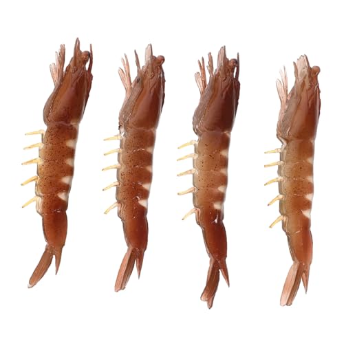 ERINGOGO 4stücke Garnelen-Modell-Spielzeug Garnelen Dekoration Für Zuhause Und Schreibtisch Realistische Garnelenfiguren von ERINGOGO