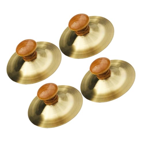 ERINGOGO 4 Stück Kinder-handbecken Aus Metall Mini-Musikinstrument Für Kinder Hand-Percussion-Spielzeug Für Musikunterricht Und Tanz von ERINGOGO