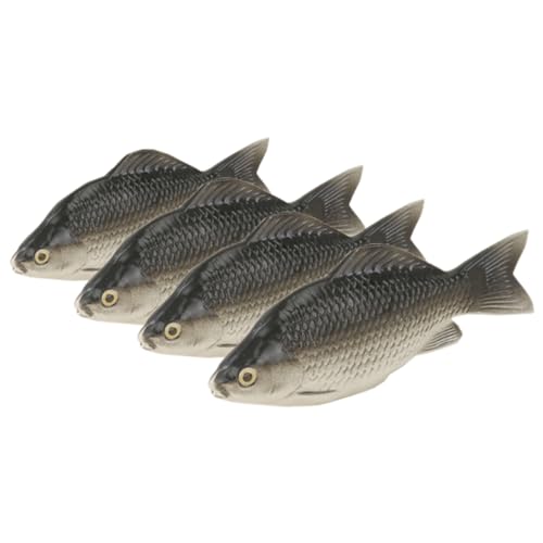 ERINGOGO 4 Stück Simulation Von Schaumfischen Künstlicher Fisch Klein Realistisch Gefälschter Fisch Simulationsfisch Aquarium Fisch Figur Simulation Fischmodell Dark Grey von ERINGOGO