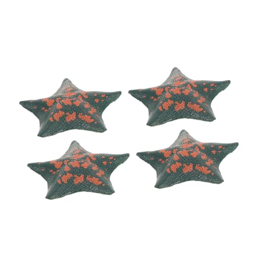 ERINGOGO 4 Stück Simulationsspielzeug Meerestiermodelle Meerestiere Meerestierfiguren Meerestierfiguren Seesternfigur Meeresdekorationen Dekoratives Seesternornament Grünes PVC von ERINGOGO