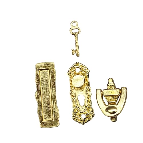 ERINGOGO 4 Stück Simulationstürzubehör Miniatur Türteile Puppenhaus Türriegel Winzige Hardware Dekoration Miniatur Türbeschläge Puppenhaus Zubehör Tür Türteile Goldene ERINGOGO 4 Stück Simulationstürzubehör Miniatur Türteile Puppenhaus Türriegel Winzige Hardware Dekoration Miniatur Türbeschläge Puppenhaus Zubehör Tür Türteile Goldene von ERINGOGO