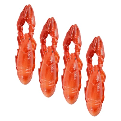 ERINGOGO 4 Stück Simulierte Krebse Gefälschtes Gekochtes Garnelenmodell Hummer-simulationsfigur Künstlicher Hummer Gefälschtes Hummermodell Hummer-Modell Garnelendekor Orange PVC ERINGOGO 4 Stück Simulierte Krebse Gefälschtes Gekochtes Garnelenmodell Hummer-simulationsfigur Künstlicher Hummer Gefälschtes Hummermodell Hummer-Modell Garnelendekor Orange PVC von ERINGOGO