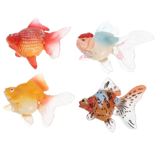 ERINGOGO 4stücke Goldfisch-Figuren Simulierte Fische Für Aquarium-Dekoration Lernspielzeug Für Terrarien Und Ozeanstil-Restaurants von ERINGOGO