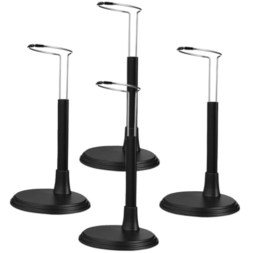 ERINGOGO 4 Stück Stabile Puppenständer Schwarz rutschfeste Doll Display Halterung für Kleine Puppen Actionfiguren und Handgefertigte Modelle Tragbar und Langlebig für Zuhause und Shop von ERINGOGO