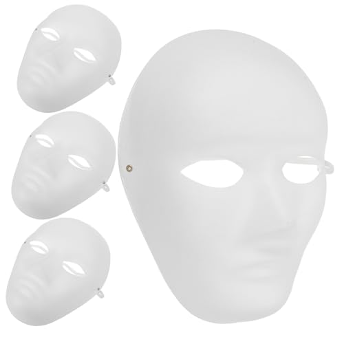 ERINGOGO 4 Stück Teiliges DIY Halloween Masken aus Umweltfreundlichem Papierpulp Handbemalt Leichte Blanko Masken für Karneval Kostümparty und Cosplay Unisex Weiß ERINGOGO 4 Stück Teiliges DIY Halloween Masken aus Umweltfreundlichem Papierpulp Handbemalt Leichte Blanko Masken für Karneval Kostümparty und Cosplay Unisex Weiß von ERINGOGO