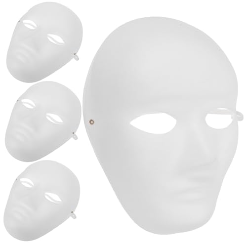 ERINGOGO 4 Stück Teiliges DIY Handgemaltes Pulp Papier Masken Weiße Blanko Masken Leichte Geruchsfreie Party und Kostüm Maskerade für Halloween Karneval Bühnenauftritte und ERINGOGO 4 Stück Teiliges DIY Handgemaltes Pulp Papier Masken Weiße Blanko Masken Leichte Geruchsfreie Party und Kostüm Maskerade für Halloween Karneval Bühnenauftritte und von ERINGOGO