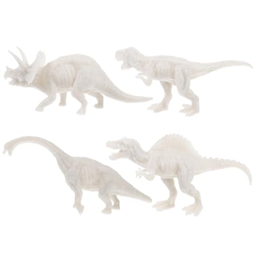 ERINGOGO 4 Stück Teiliges Dinosaurier Malset aus Langlebigem Detailreiche Modelle Brachiosaurus Triceratops Stachelrücken Kreatives DIY für und Lernspielzeug von ERINGOGO