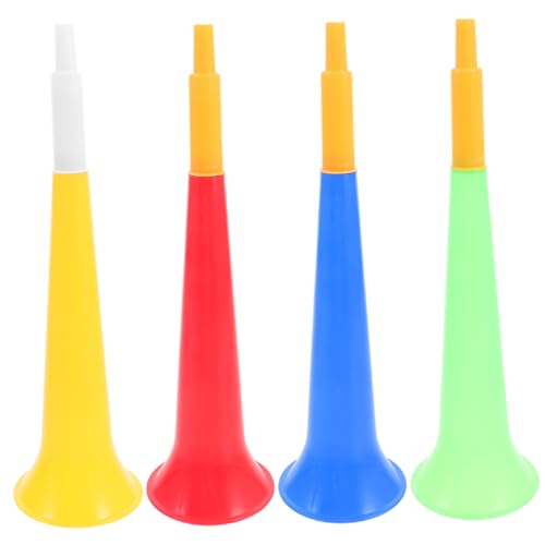 ERINGOGO 4 Stück Teiliges Fußball Horn Trompeten Farben Lautes Stadion Horn und Lärmmacher zum Anfeuern bei Sportevents und Kinderpartys von ERINGOGO