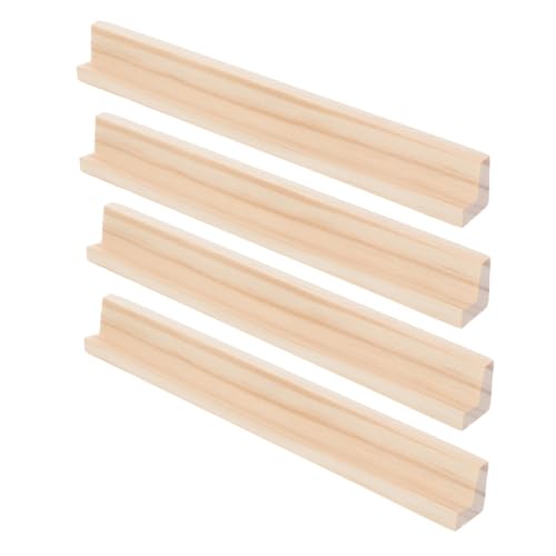 ERINGOGO 4 Stück Teiliges Holz Domino mit Multifunktionalen Buchstabenhalter Praktischer Domino Spielständer und DIY Tablett für Karten Alphabet und Kreative Bastelprojekte Langlebig und von ERINGOGO