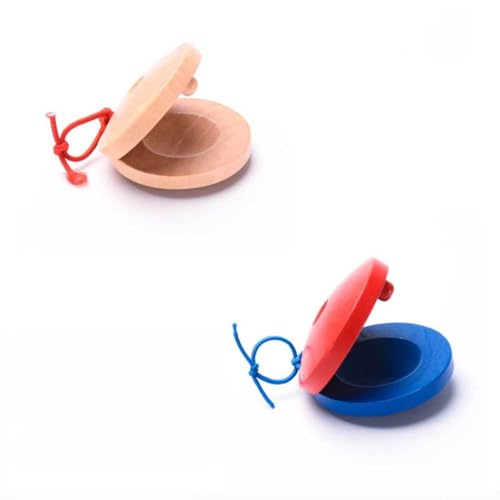 ERINGOGO 4 Stück Teiliges Holz Kastagnetten für Kleines Fingerschlaginstrument Glatte Oberfläche Sicherer Naturholz Klang für Frühe Musikalische Bildung und Hand Auge koordination ERINGOGO 4 Stück Teiliges Holz Kastagnetten für Kleines Fingerschlaginstrument Glatte Oberfläche Sicherer Naturholz Klang für Frühe Musikalische Bildung und Hand Auge koordination von ERINGOGO