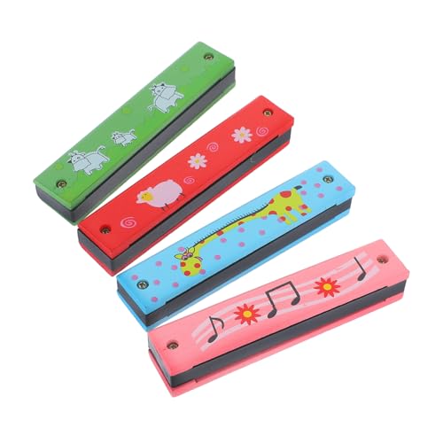 ERINGOGO 4 Stück Teiliges Holzmundharmonika Buntes Musikspielzeug für Anfänger Geburtstagsfeier Spielspaß für Jungen Mädchen Musikalisches Lerninstrument ERINGOGO 4 Stück Teiliges Holzmundharmonika Buntes Musikspielzeug für Anfänger Geburtstagsfeier Spielspaß für Jungen Mädchen Musikalisches Lerninstrument von ERINGOGO
