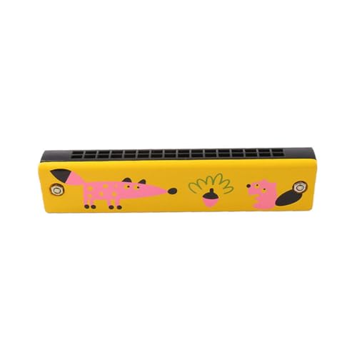 ERINGOGO 4 Stück Teiliges Holzmundharmonika Zweireihig Musikinstrument Ab Jahren Pädagogisch Fördernd Buntes Design für Motorische und Sensorische Entwicklung von ERINGOGO