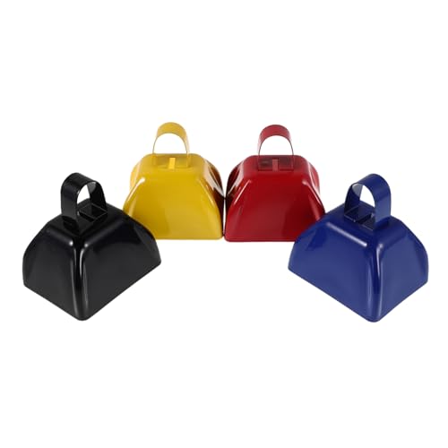 ERINGOGO 4 Stück Teiliges Kleine Metall-kuhglocken mit Ergonomischem Griff Lauter Hand-Noise Maker für Sportveranstaltungen Feiertagsfeiern Stimmung und Vielseitigen Einsatz Kompakt und ERINGOGO 4 Stück Teiliges Kleine Metall-kuhglocken mit Ergonomischem Griff Lauter Hand-Noise Maker für Sportveranstaltungen Feiertagsfeiern Stimmung und Vielseitigen Einsatz Kompakt und von ERINGOGO