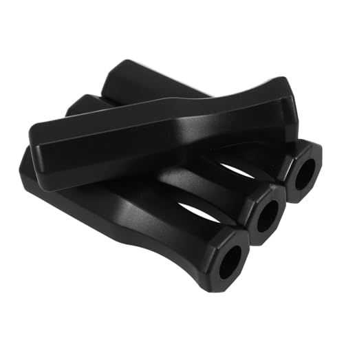 ERINGOGO 4 Stück Teiliges Kunststoff Tischfußball Griffset Octagonal Ersatzgriffe Langlebig Verschleißfest Kompatibel für Fußballmaschinen Zubehör Schwarz von ERINGOGO