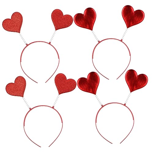 ERINGOGO 4 Stück Teiliges Liebes Haarband mit Herz Design Leichte Party Stirnbänder für Valentinstag Romantische Kopfbedeckung als Festliche Haar Dekoration und Fotorequisite ERINGOGO 4 Stück Teiliges Liebes Haarband mit Herz Design Leichte Party Stirnbänder für Valentinstag Romantische Kopfbedeckung als Festliche Haar Dekoration und Fotorequisite von ERINGOGO