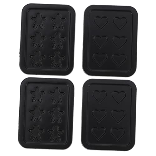 ERINGOGO 4 Stück Teiliges Mini Backblech Spielzeugset Miniatur Küchenzubehör für Puppenhaus Glatte Oberfläche Langlebig Küchenspielzeug für Kleinkinder und Mini Haus Dekoration von ERINGOGO