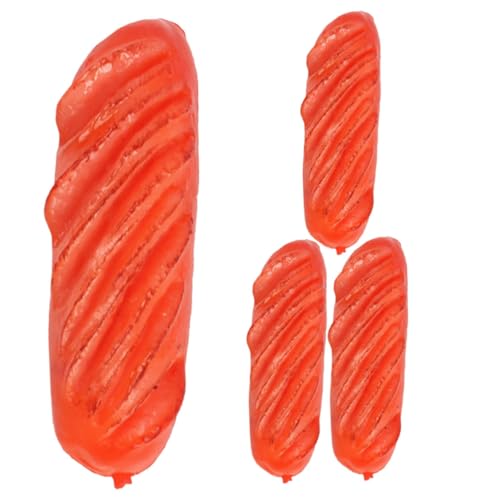 ERINGOGO 4 Stück Teiliges Mini Hot Dog Modell Lebensechte Gefälschte Bratwurst Leichte Food Prop für Fotografie Küchendekoration Partys Shops Tragbares Künstliches Lebensmittel von ERINGOGO