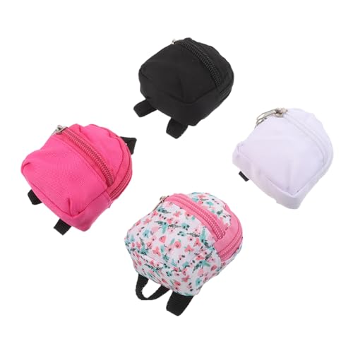 ERINGOGO 4 Stück Teiliges Mini Puppen Rucksack aus Polyester mit Reißverschluss Leichte Miniatur Rucksäcke zum DIY Dekorieren Puppenzubehör für Puppen Rollenspiele und Kreative ERINGOGO 4 Stück Teiliges Mini Puppen Rucksack aus Polyester mit Reißverschluss Leichte Miniatur Rucksäcke zum DIY Dekorieren Puppenzubehör für Puppen Rollenspiele und Kreative von ERINGOGO