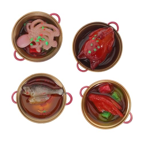 ERINGOGO 4 Stück Teiliges Miniatur Chinesisches Hot Pot Modell aus Resin Detailreiche Puppenhaus-spielküchen-Dekoration Realistische Miniaturküche für Kreatives Rollenspiel und Sammlungen ERINGOGO 4 Stück Teiliges Miniatur Chinesisches Hot Pot Modell aus Resin Detailreiche Puppenhaus-spielküchen-Dekoration Realistische Miniaturküche für Kreatives Rollenspiel und Sammlungen von ERINGOGO